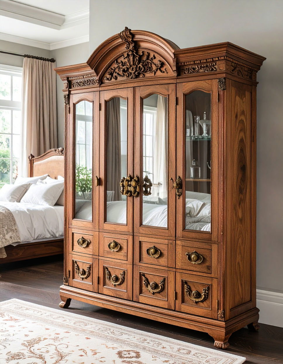 A Grand Armoire for Storage and Style Victorian Bedroom Ideas