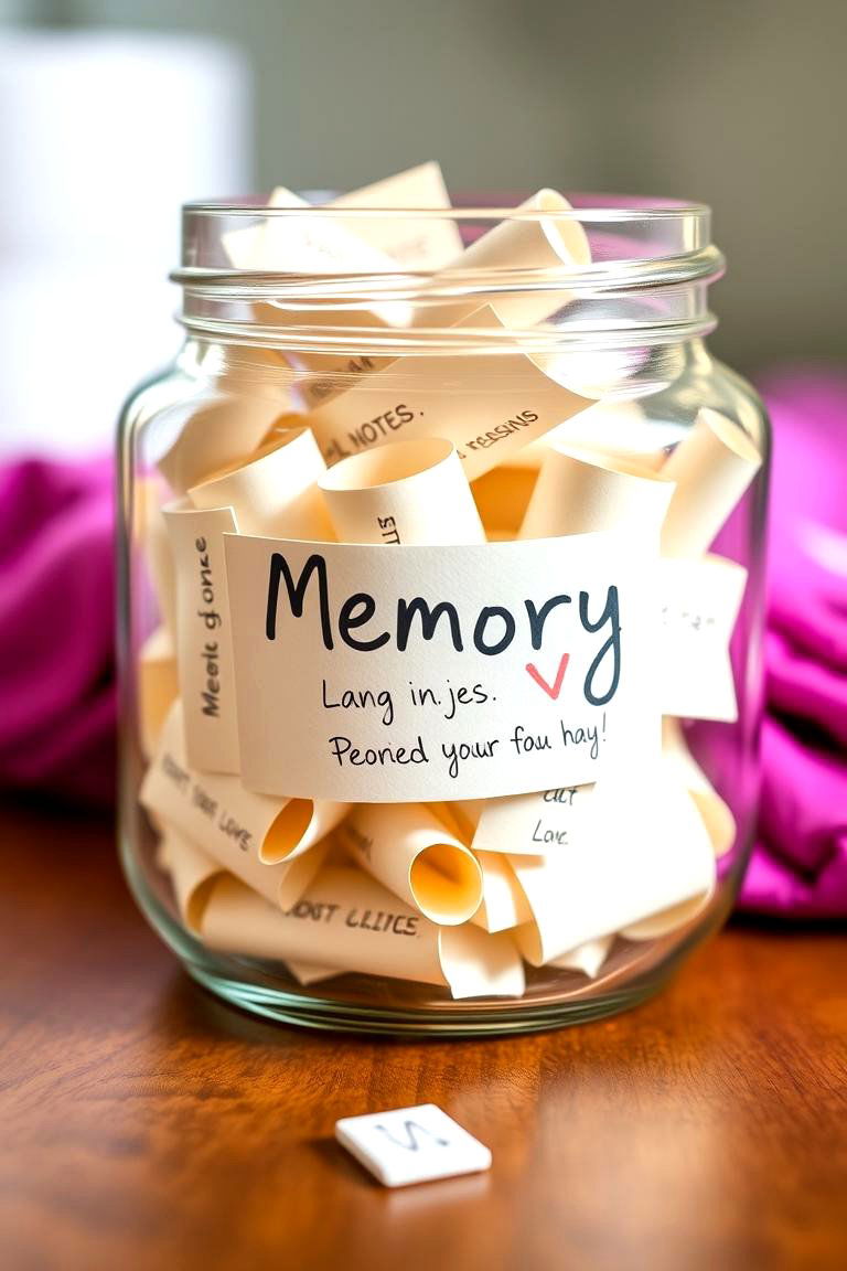 A Memory Jar - 25 First Wedding Anniversary Gift Ideas