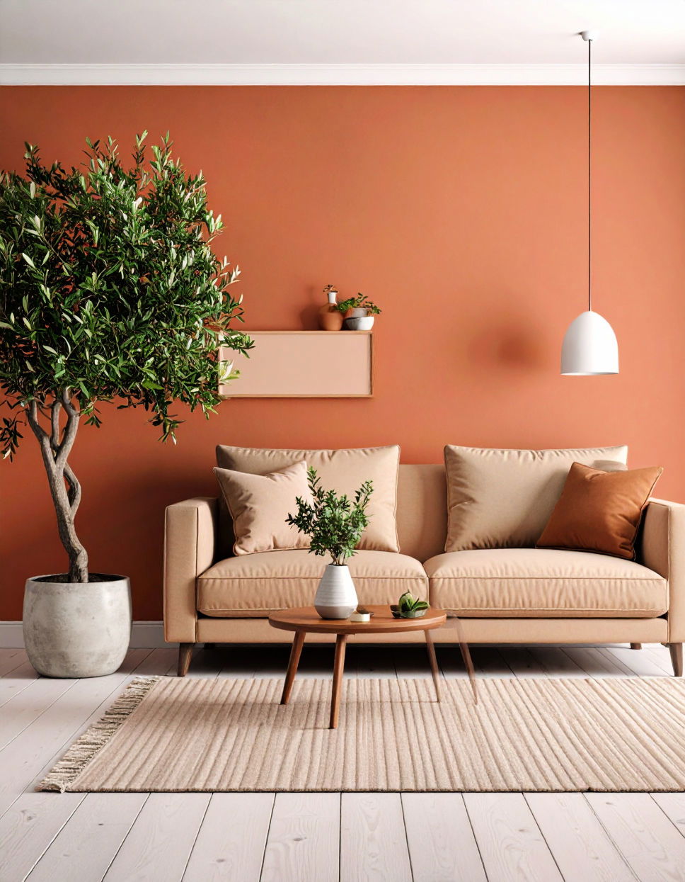 A Touch of Greenery Tuscan Living Room Ideas