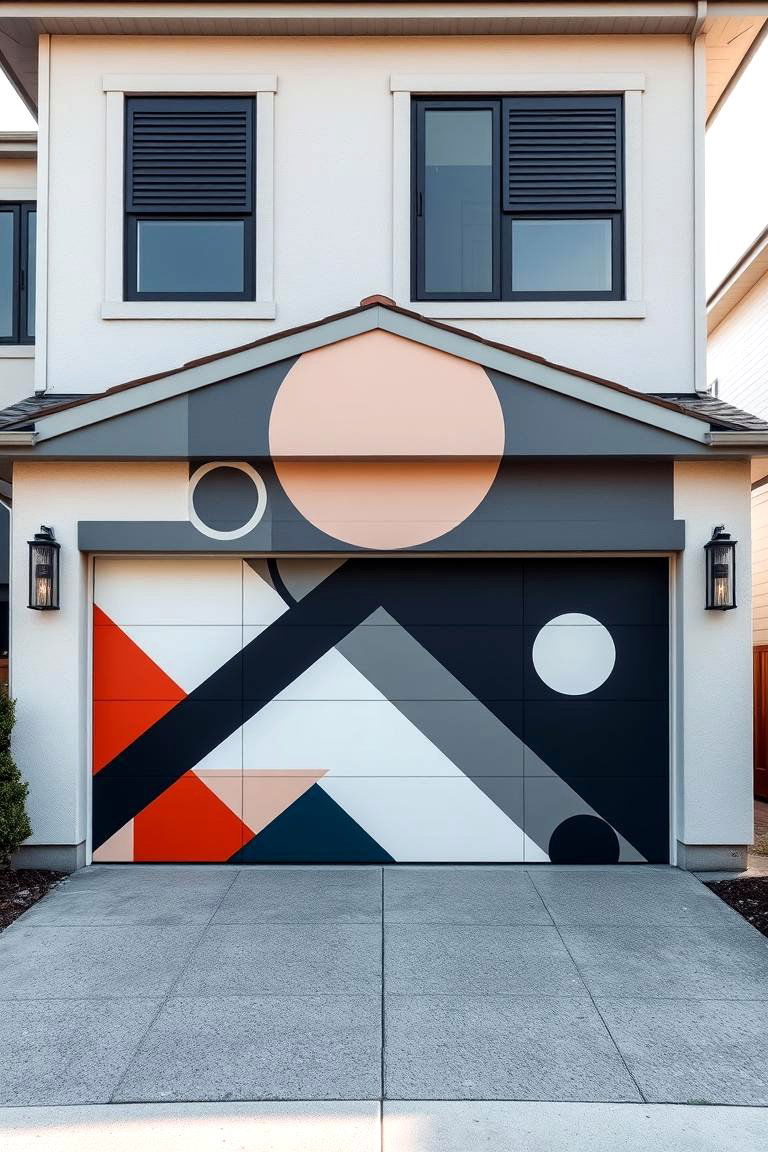 Abstract Geometric Designs - 25 Garage Door Murals