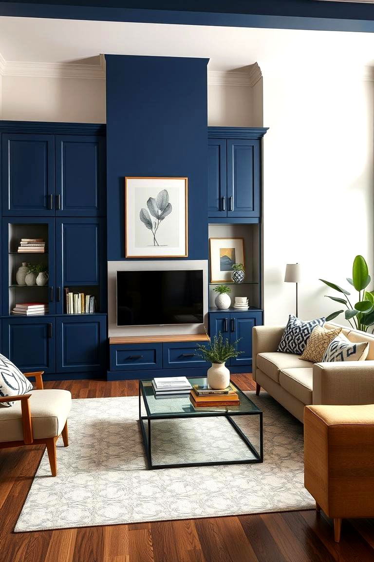 Accent Color Cabinets to Make a Statement - 25 Floor to Ceiling Cabinets Ideas