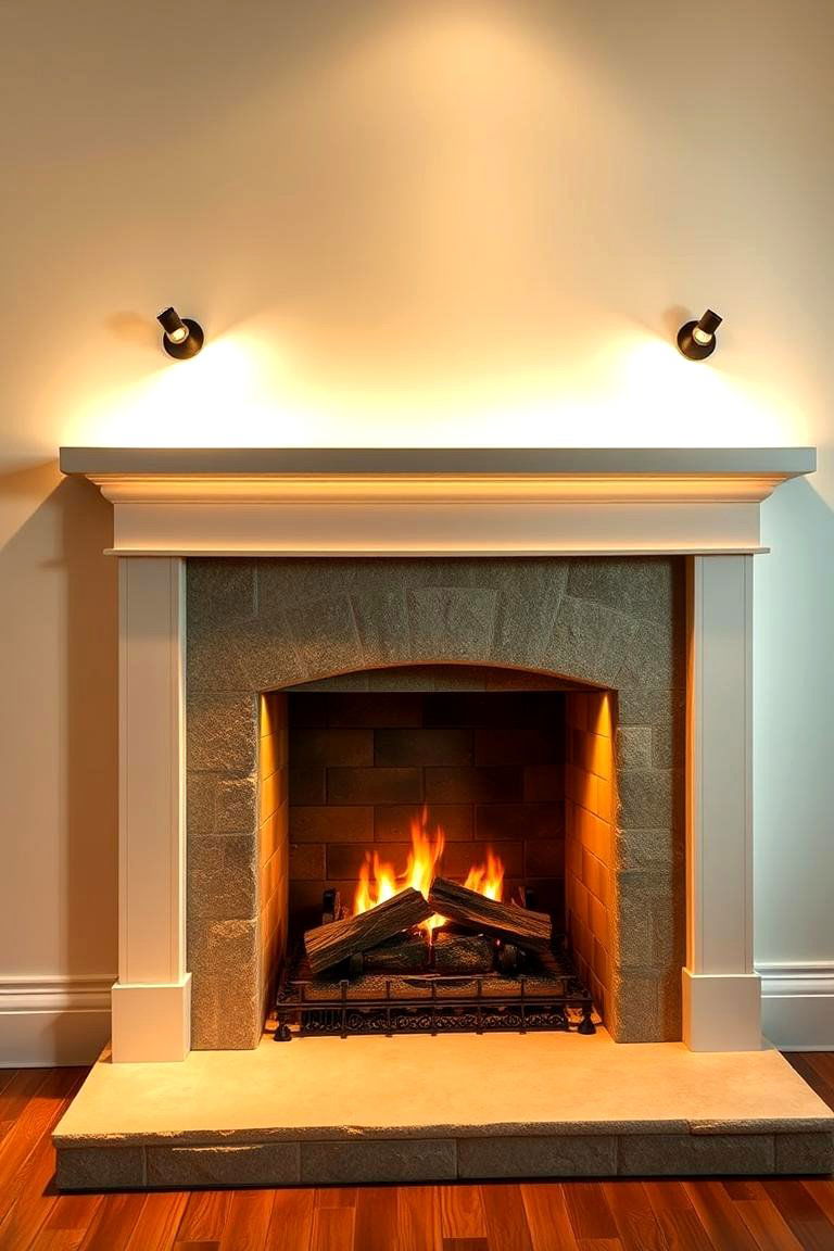 Accent Lighting for a Soft Glow - 25 Fireplace Lighting Ideas