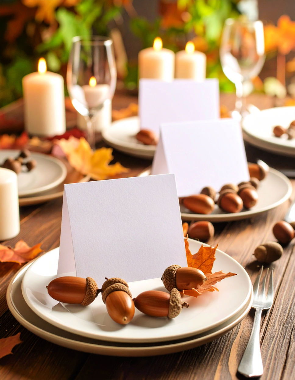 Acorn and Nut Place Card Holders