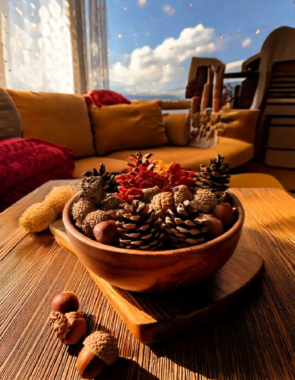Acorn and Pinecone Decor Thanksgiving Decor Ideas