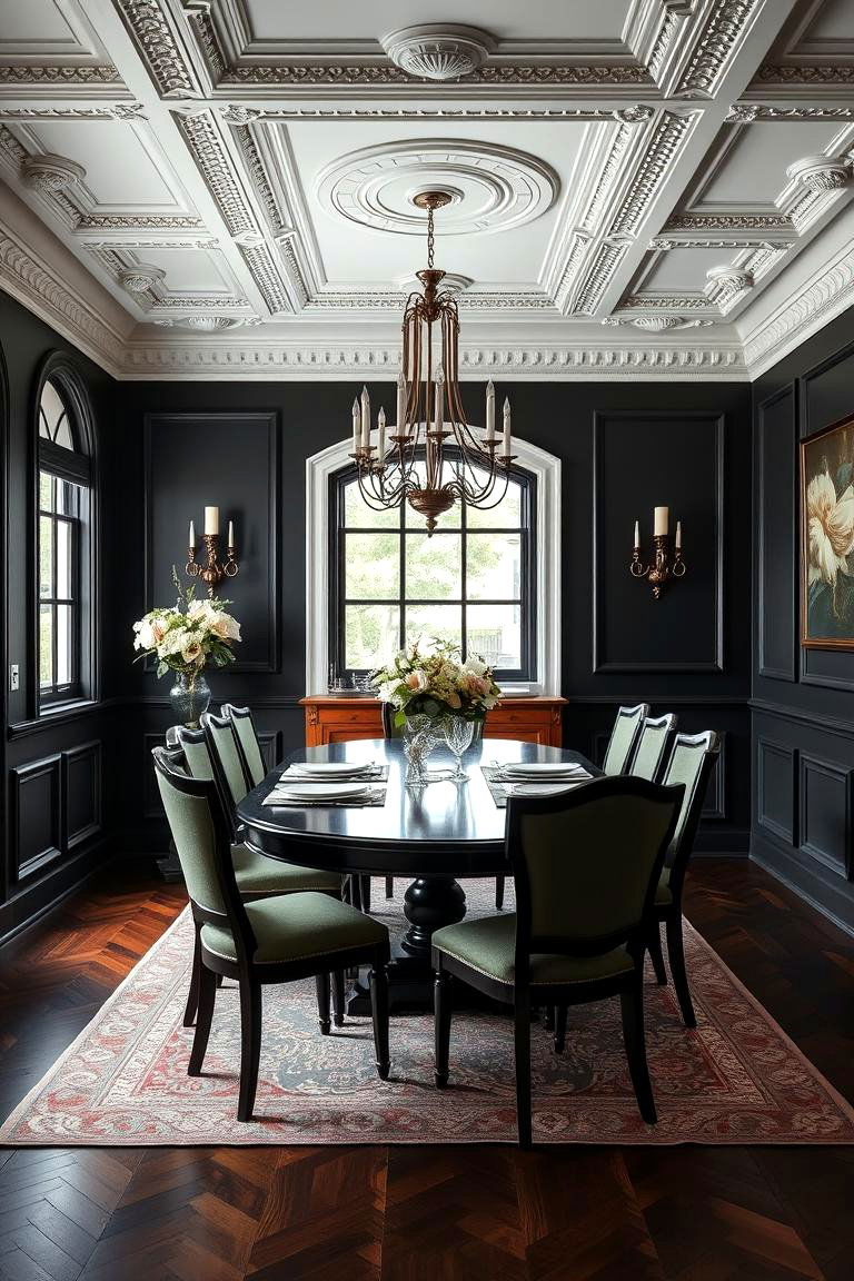 Add Architectural Details for Timeless Character - 25 masculine dining room ideas