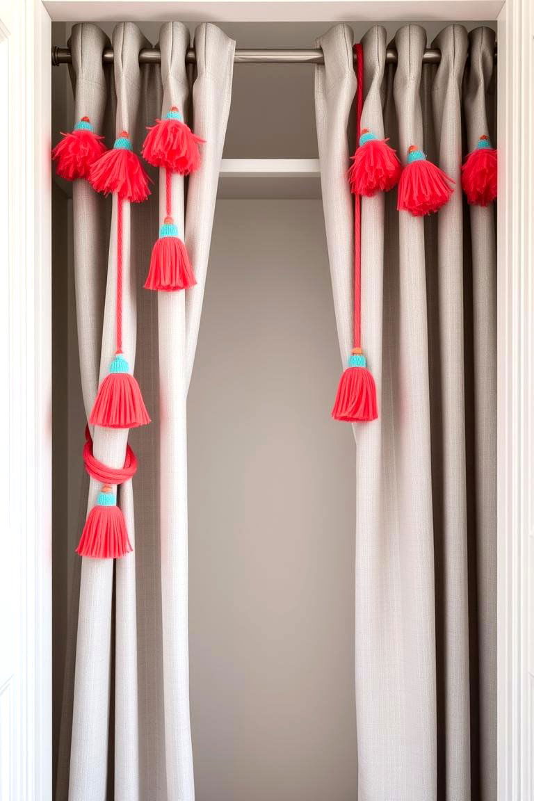 Add Colorful Tassels for a Playful Casual Vibe - 25 closet curtain ideas