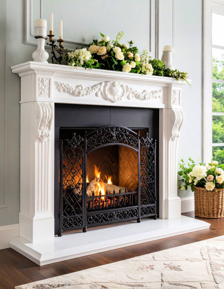 Add Decorative Fire Screens Victorian Living Room Ideas