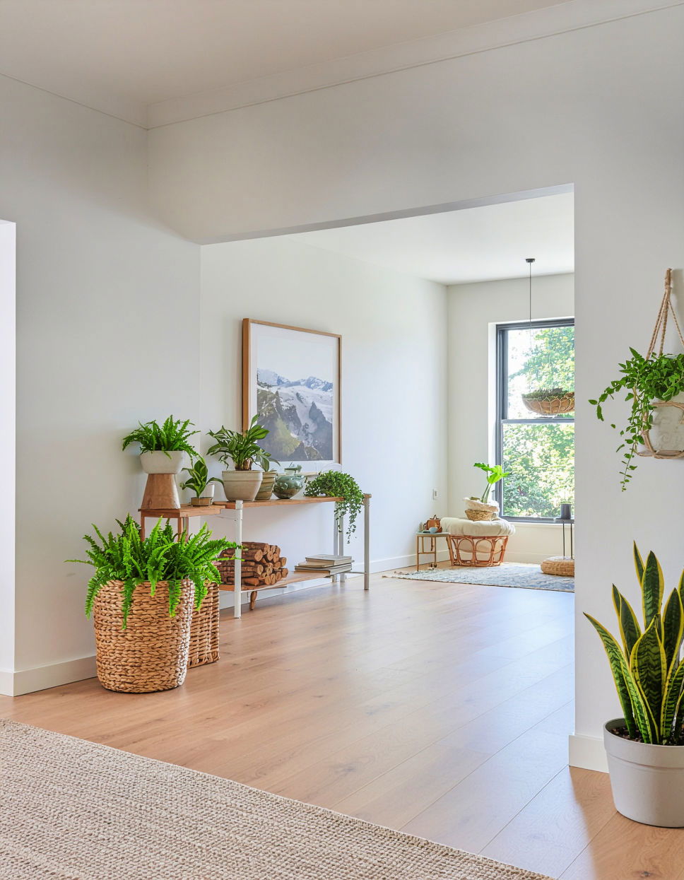 Add Greenery for a Natural Touch Transitional Interior Design Ideas