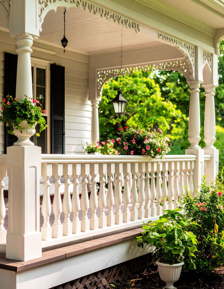 Add Ornate Balusters for Elegance Victorian Porch Ideas