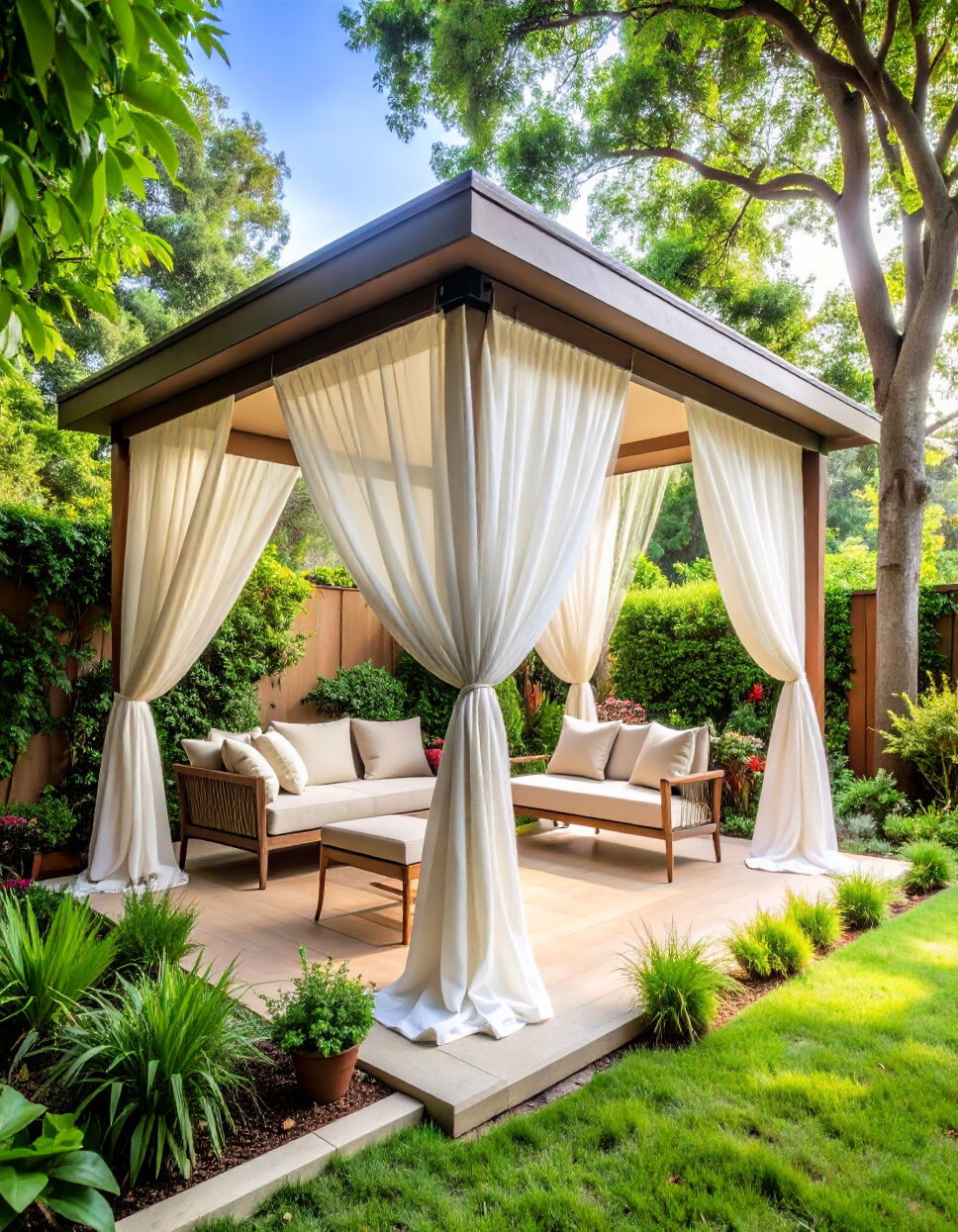 Add Outdoor Curtains for Privacy