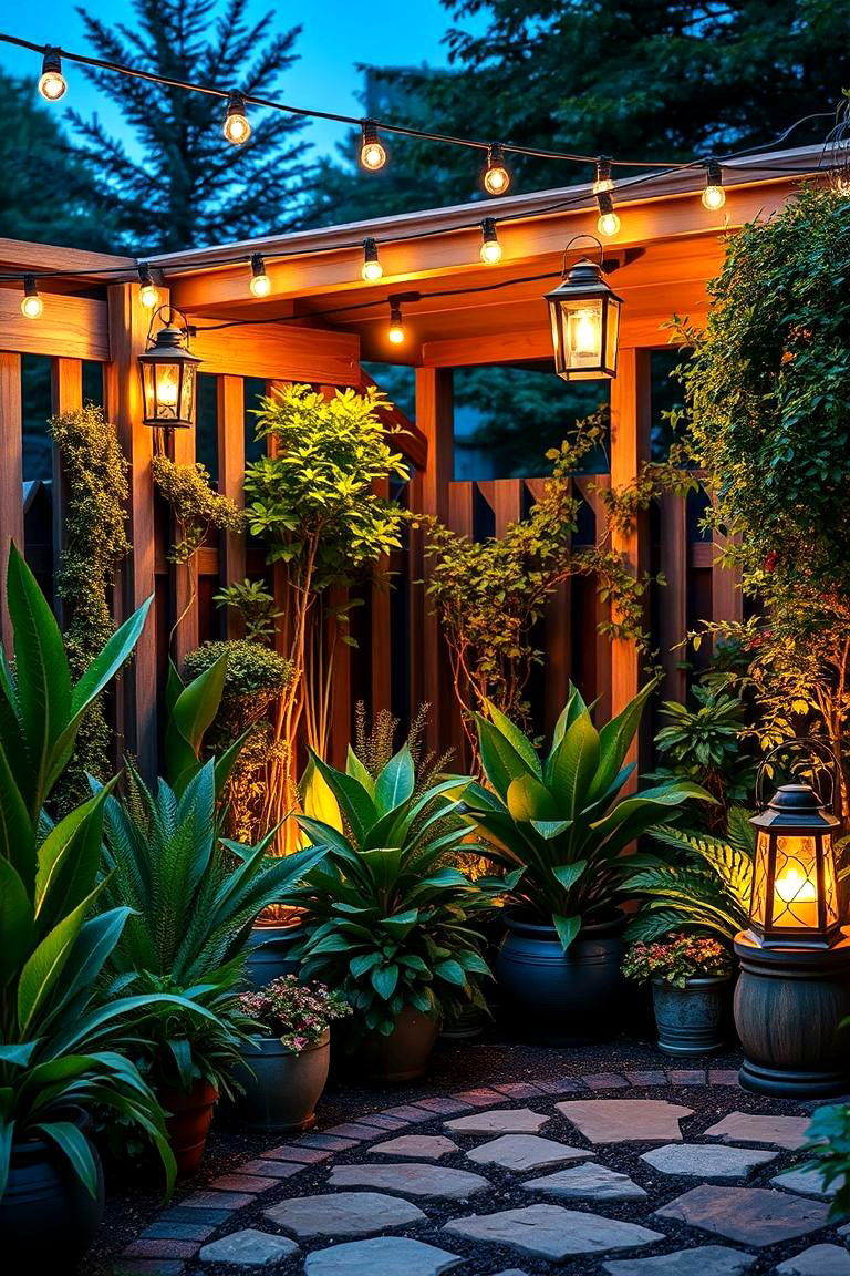 Add Outdoor Lighting - 25 Corner Garden Ideas