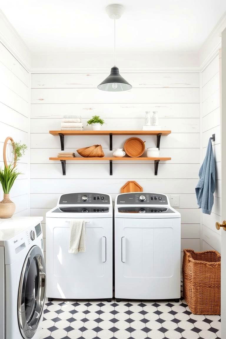 Add Shiplap for a Cozy Coastal Vibe - 25 Farmhouse Laundry Room Ideas