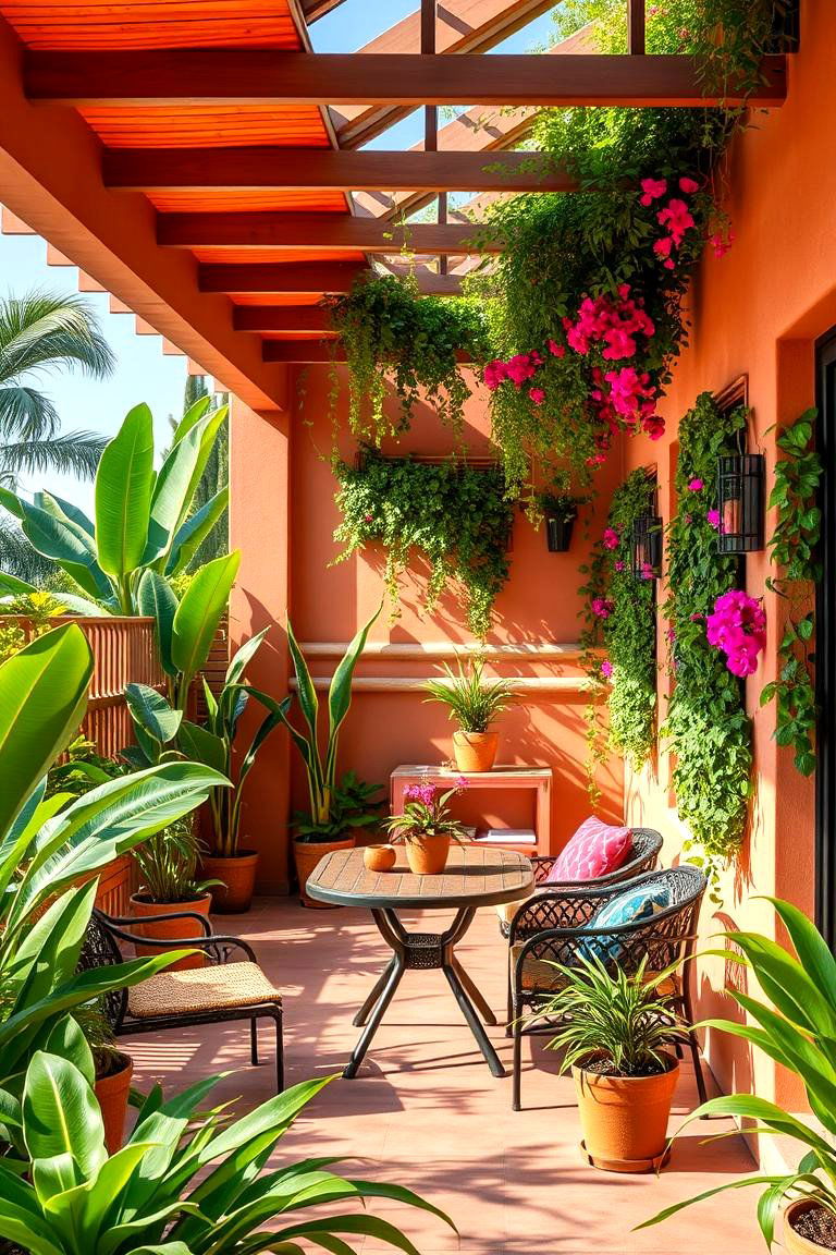 Add Vertical Gardens for Extra Greenery - 25 Tropical Patio Ideas
