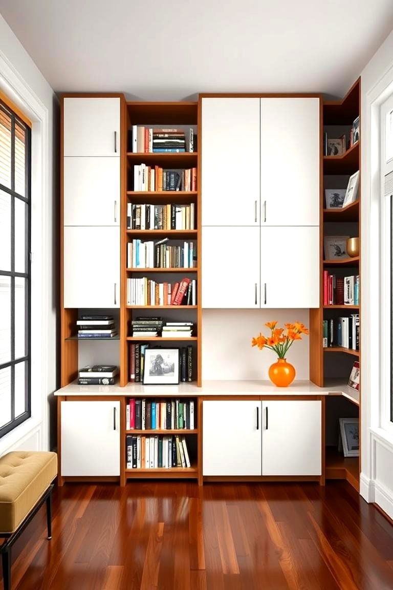 Add Vertical Storage to Maximize Space - 25 Townhouse Interior Design Ideas