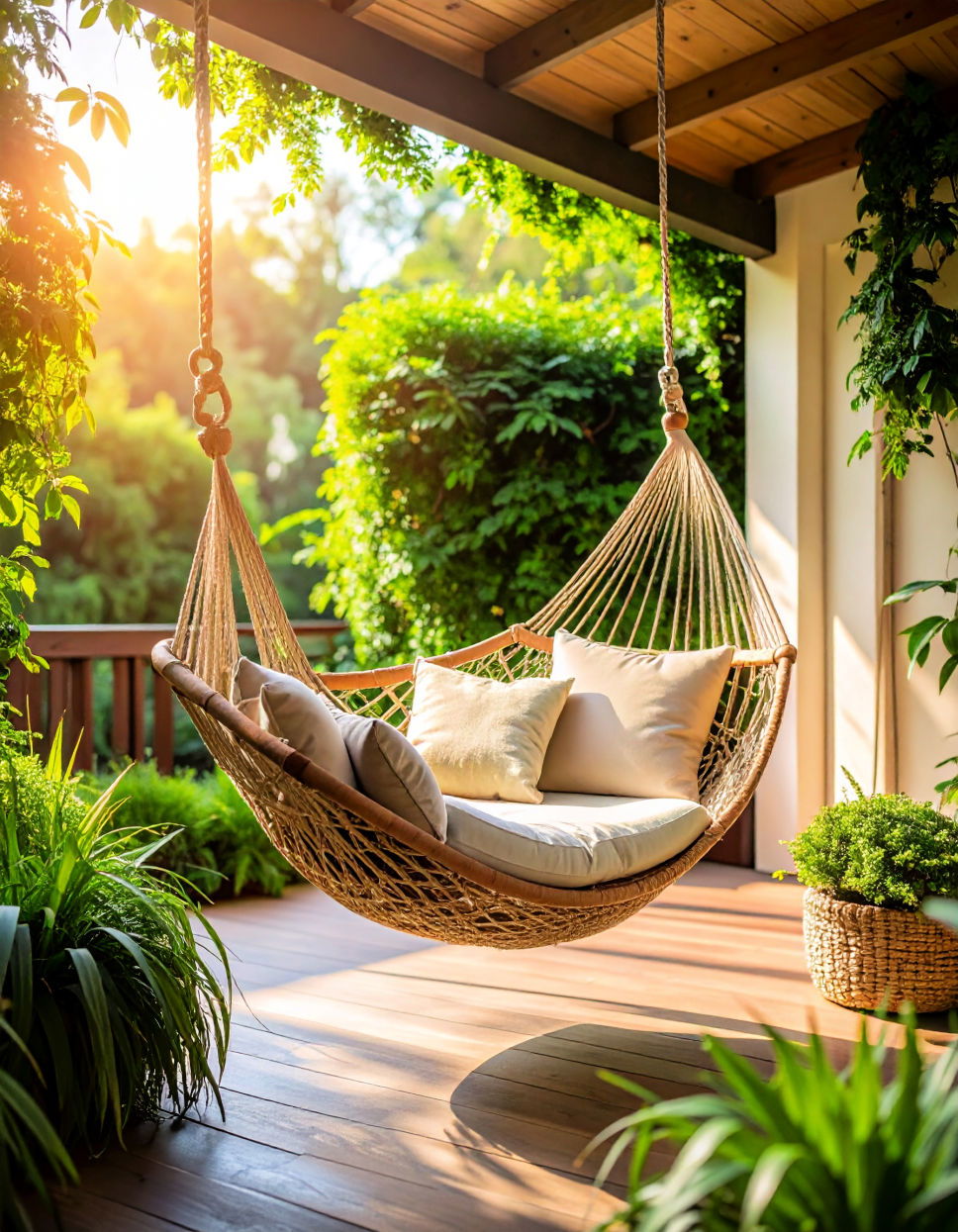 Add a Corner Hammock for Relaxation