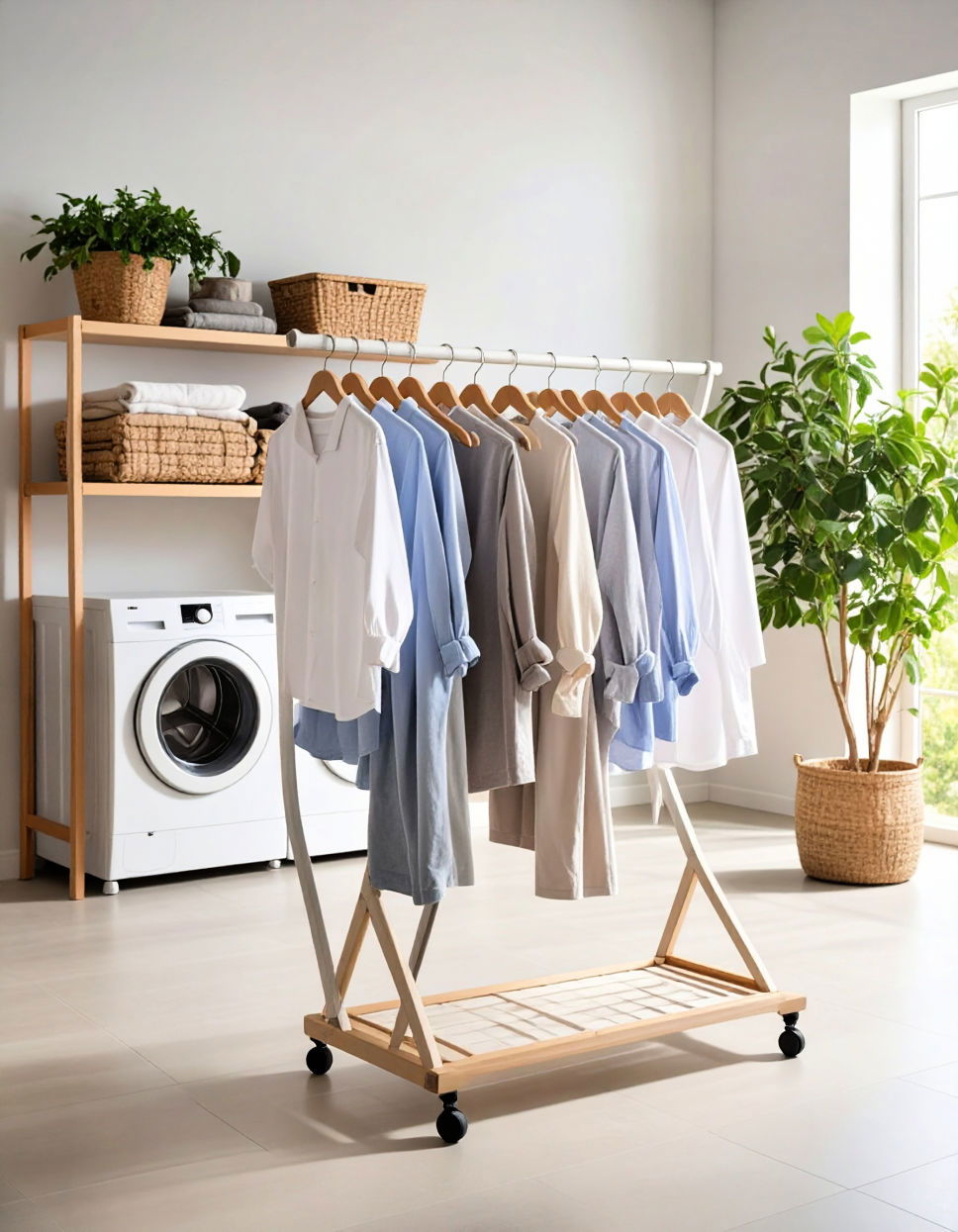 Add a Drying Rack for Air Drying Clothes