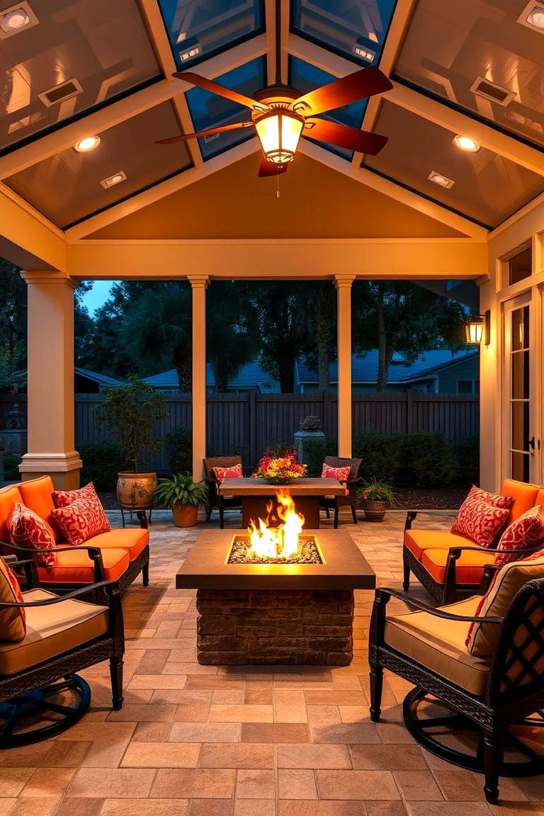 Add a Fire Pit for Year Round Enjoyment - 25 Florida Room Ideas