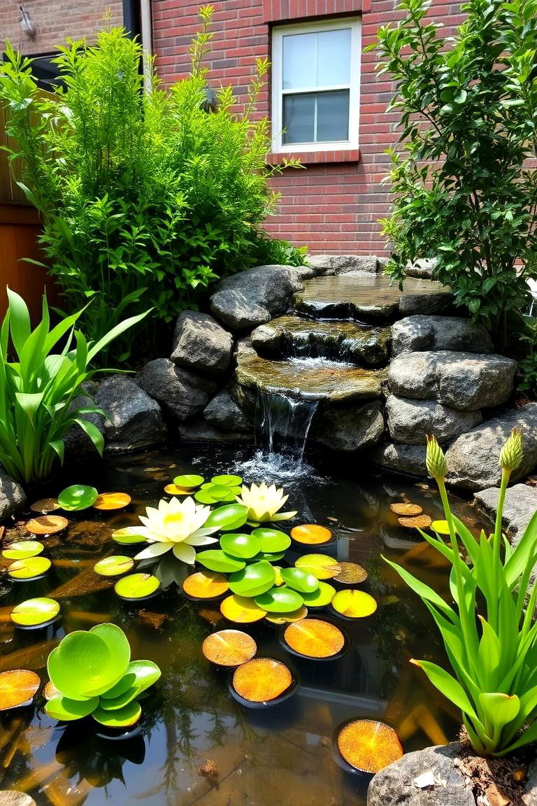Add a Pond for a Tranquil Escape - 25 Townhouse Backyard Ideas