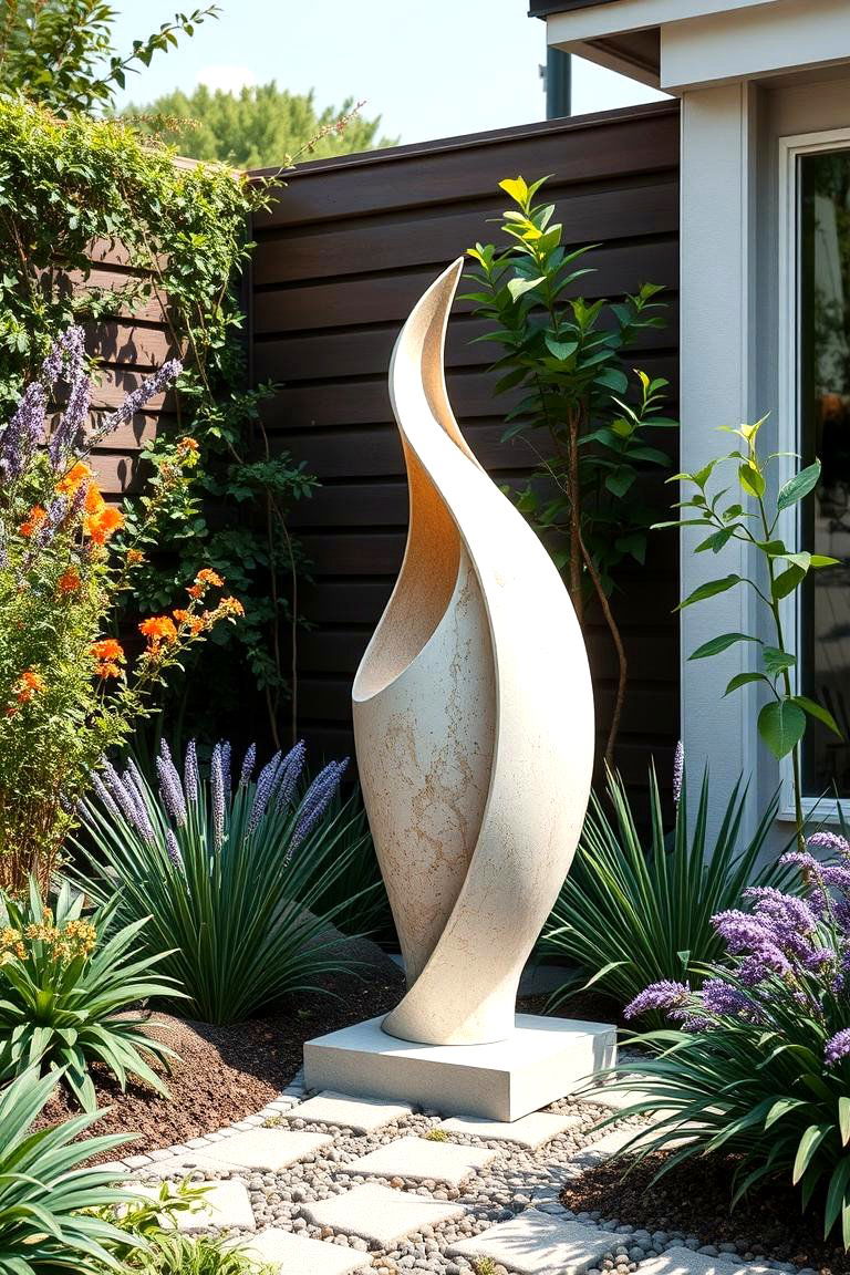 Add a Sculptural Element - 25 Corner Garden Ideas