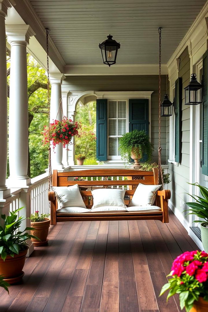 Add a Swing for Relaxation - 25 Victorian Porch Ideas