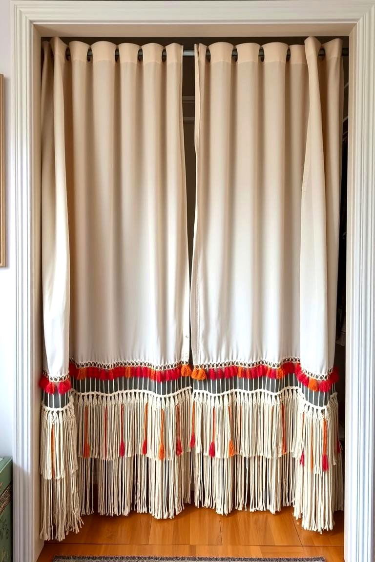 Add a Touch of Boho with Tassels and Fringe - 25 closet curtain ideas