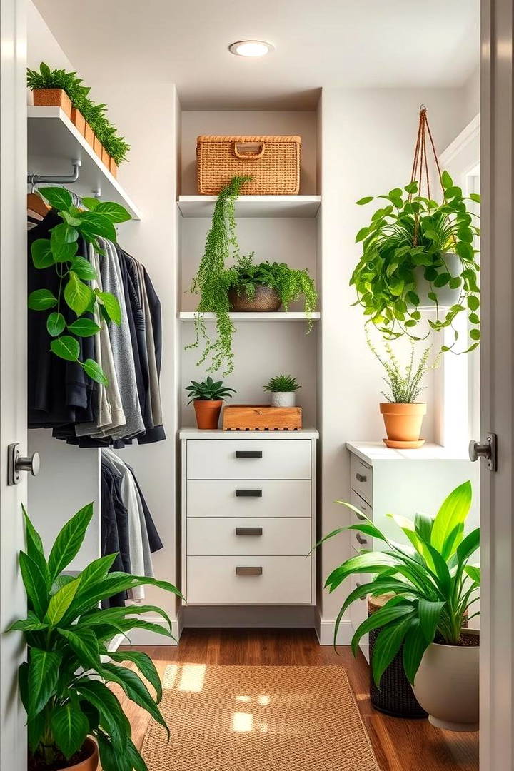 Add a Touch of Green with Plants - 25 Walk in Closet Ideas