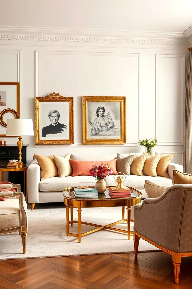 Add a Touch of Parisian Glamour with Gold Accents - 25 French Interior Design Ideas
