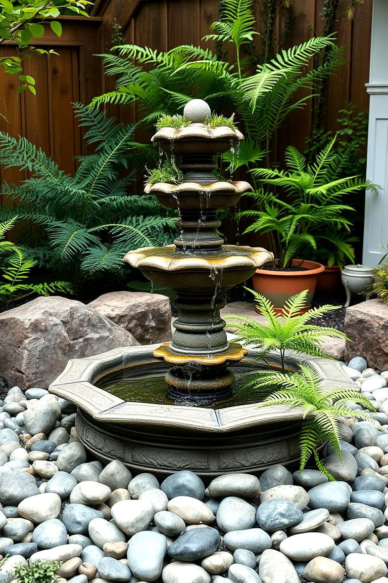 Add a Water Feature for Tranquility - 25 Townhouse Backyard Ideas