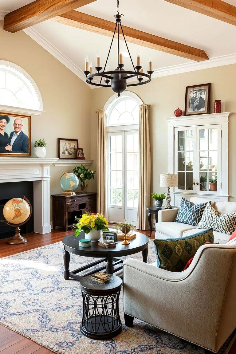 Adding Personal Touches and Collections - 25 Transitional Living Room Ideas