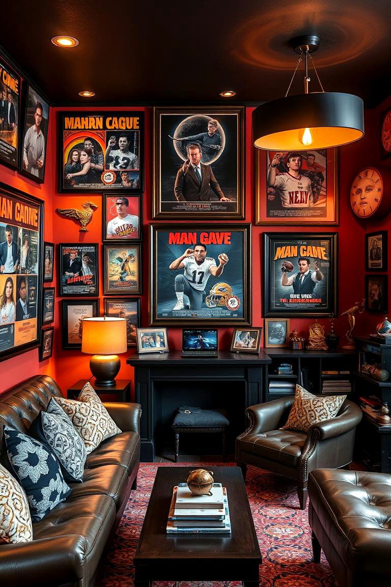 Adding Personal Touches with Art and Decor - 25 Man Cave Ideas