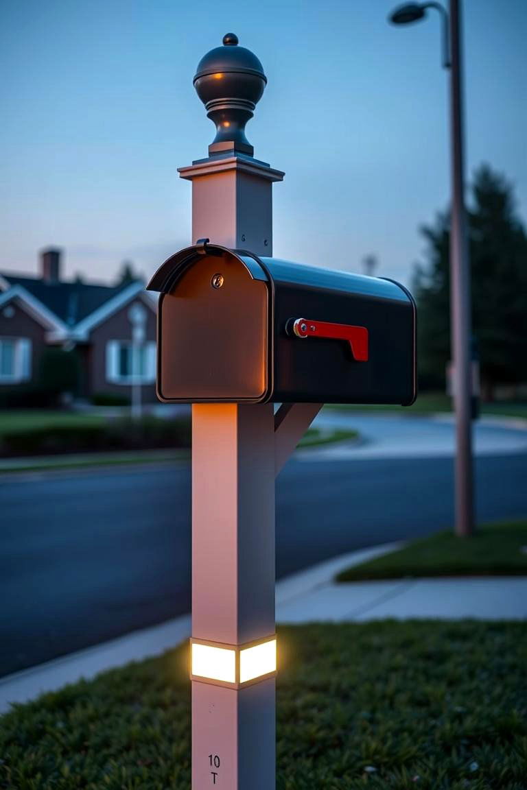 Adding Reflective Tape for Enhanced Safety - 25 Mailbox Post Ideas