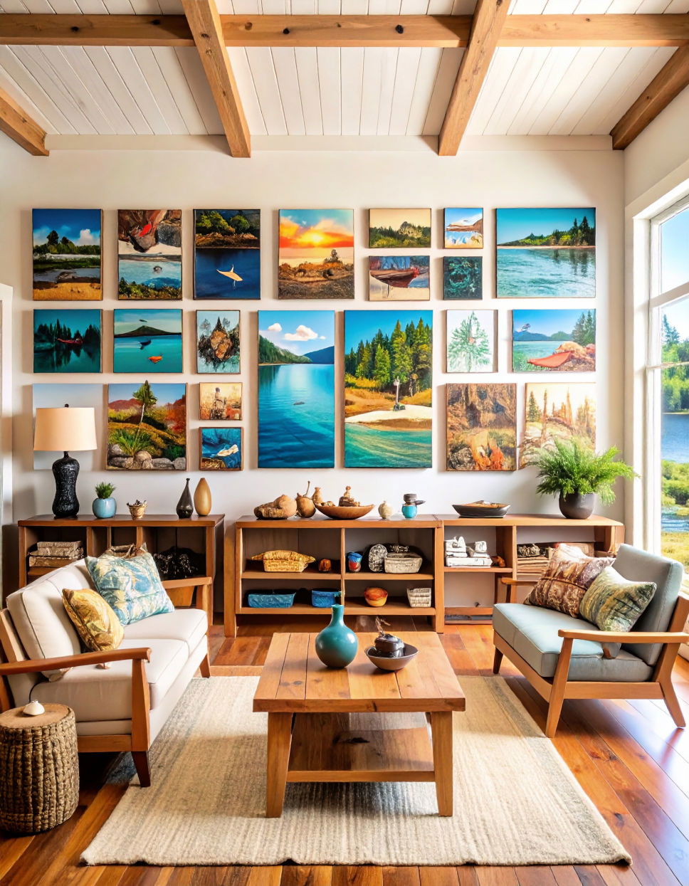 Adding Unique Lake Inspired Art and Decor