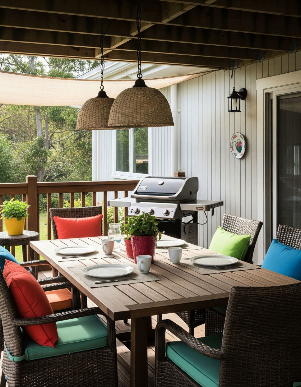 Adding a Functional Dining Area Under Deck Landscaping Ideas