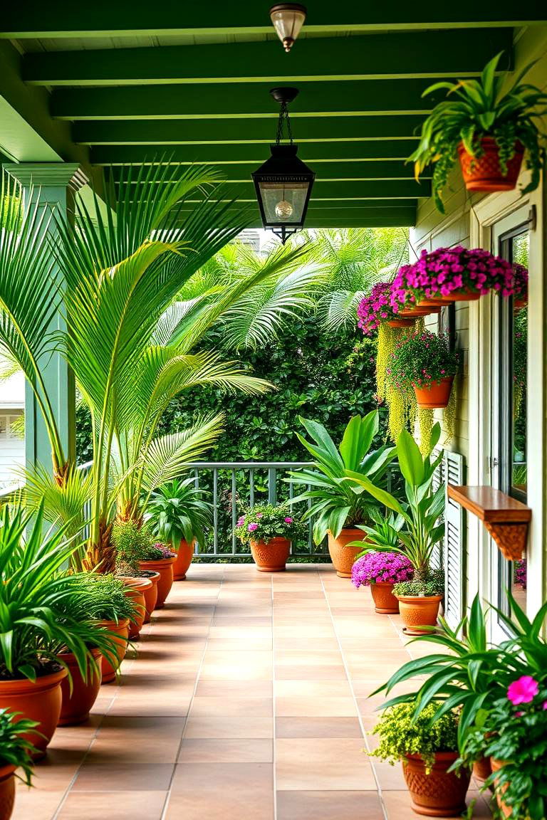 Adding a Green Oasis with Plants - 25 Lanai Porch Ideas