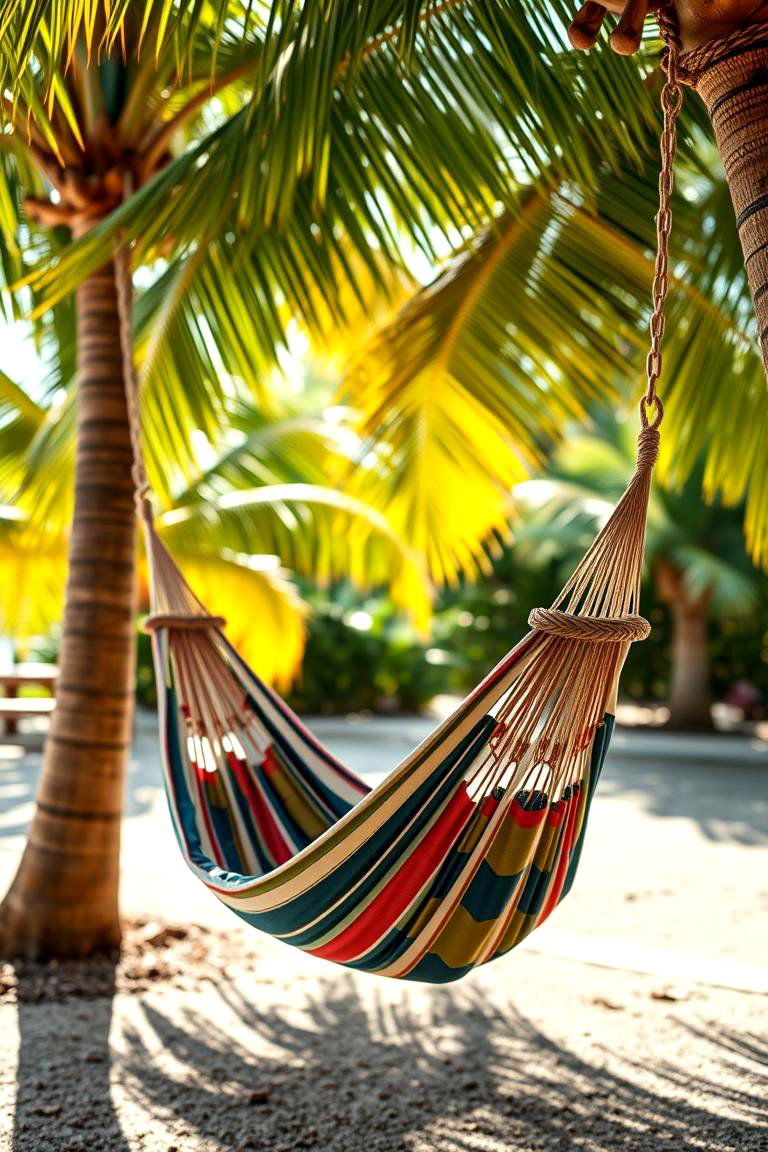 Adding a Relaxing Hammock or Swing - 25 Tropical Landscape Ideas