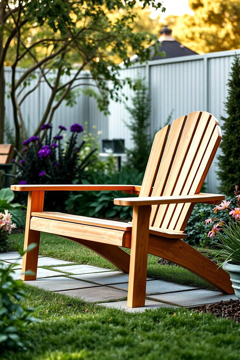 Adirondack Bench for a Cozy Retreat - 25 Garden Bench Ideas