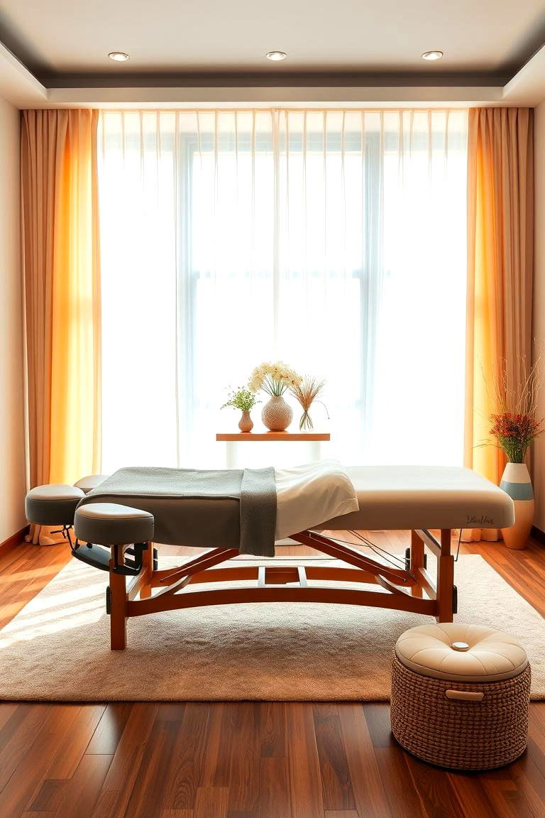 Adjustable Massage Table - 25 Massage Room Setup Ideas