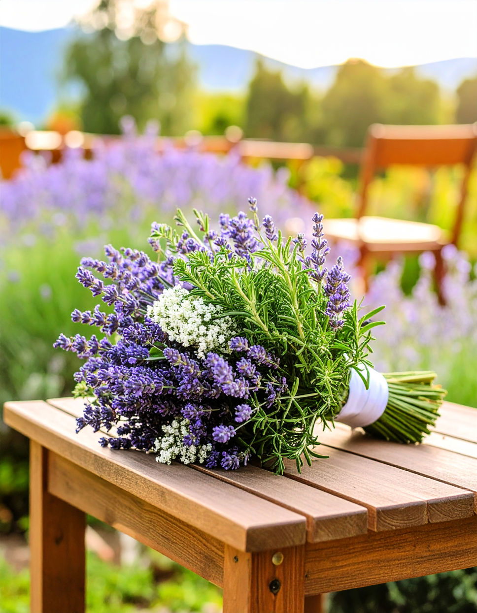 Adorable Garden Herb Wedding Bouquet