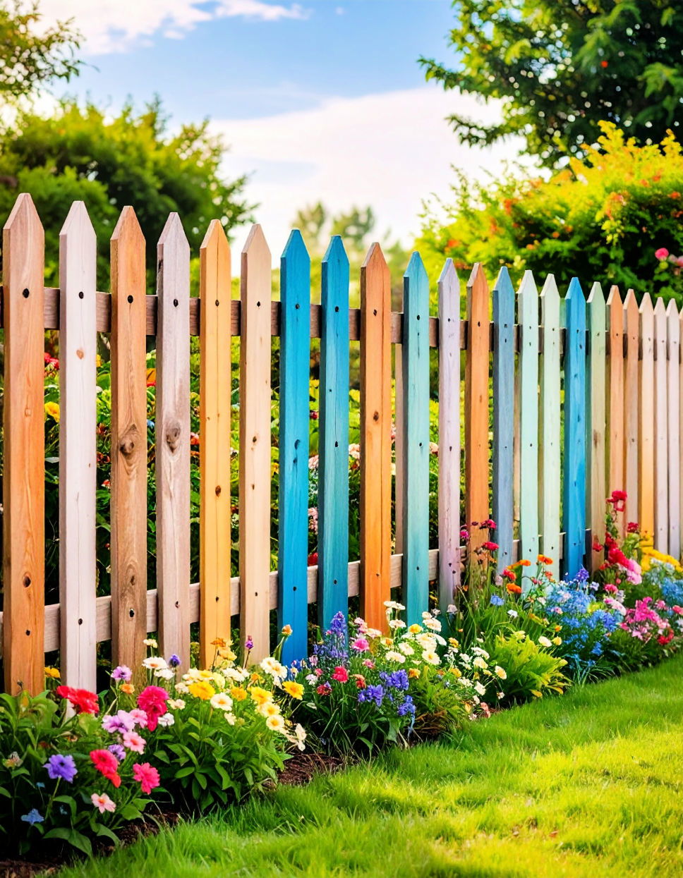 Adorable Painted Fence Panels