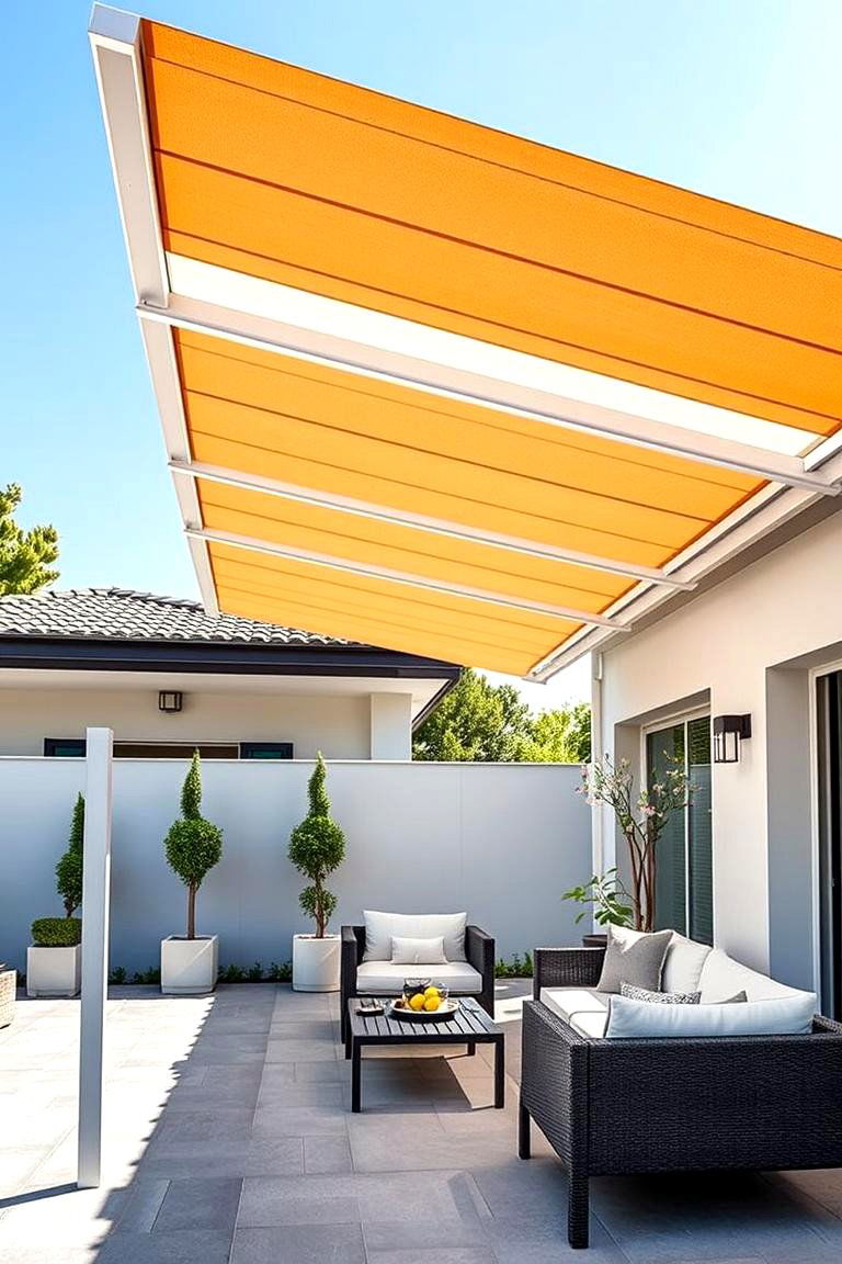 Aluminum Pergola Awning for Modern Appeal - 25 Deck Awning Ideas