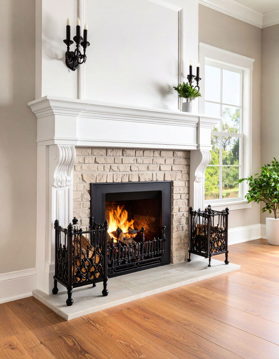 Andirons and Grates for Optimal Airflow Traditional Fireplaces