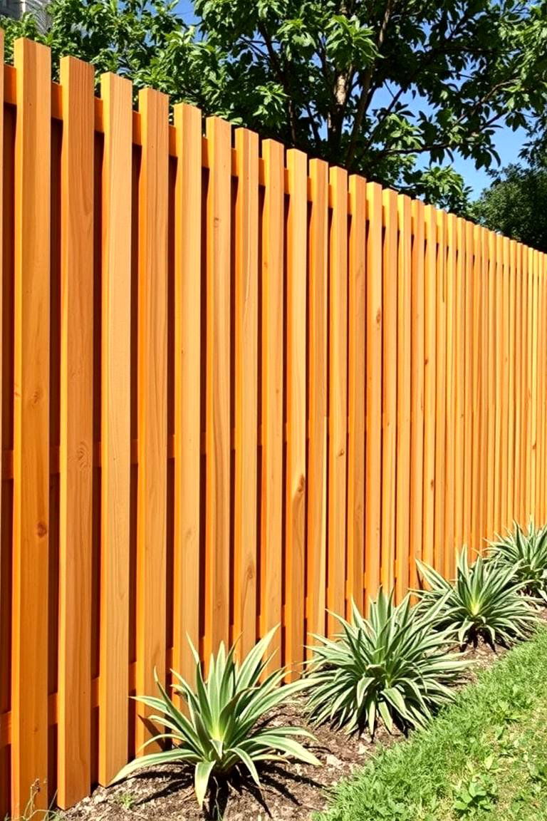 Angled Cedar Fence for Unique Design - 25 Cedar Fence Ideas