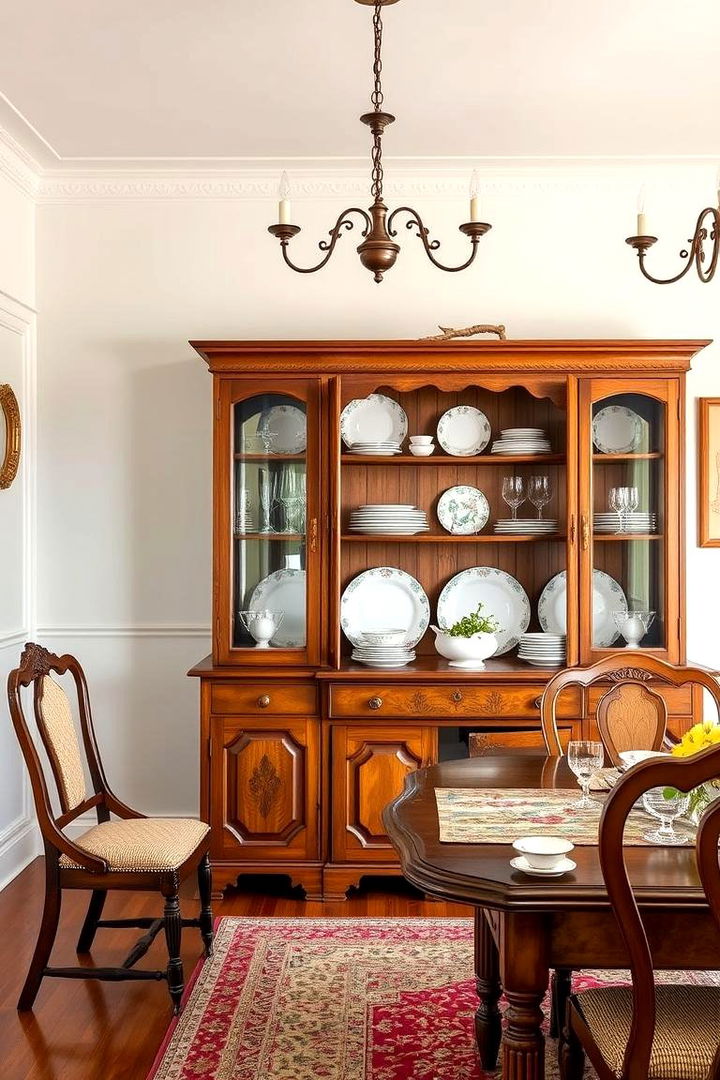 Antique China Cabinets - 25 Vintage Dining Room Ideas