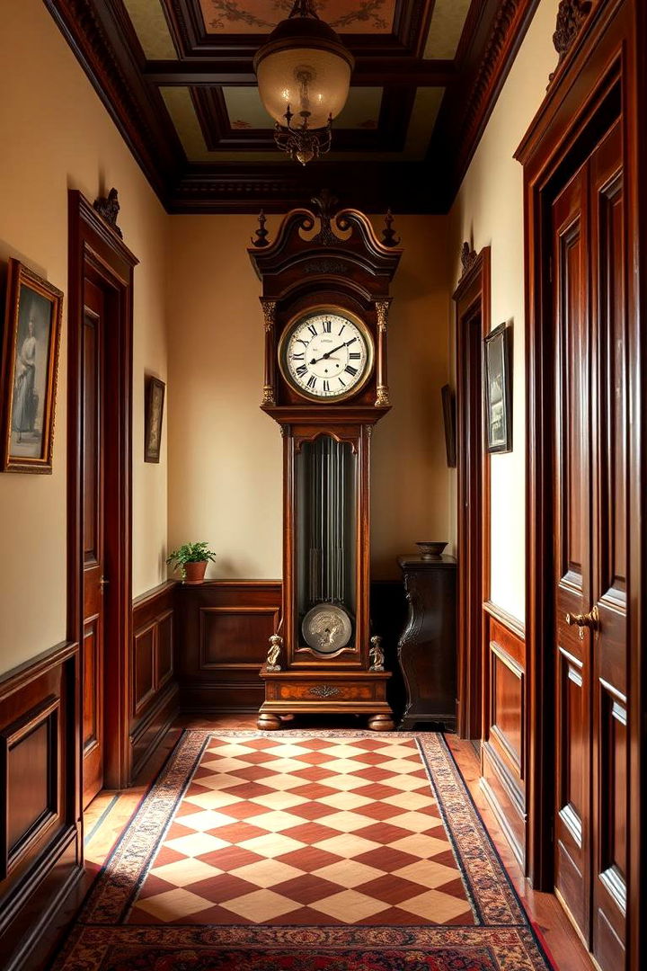 Antique Clock - 25 Victorian Hallway Ideas