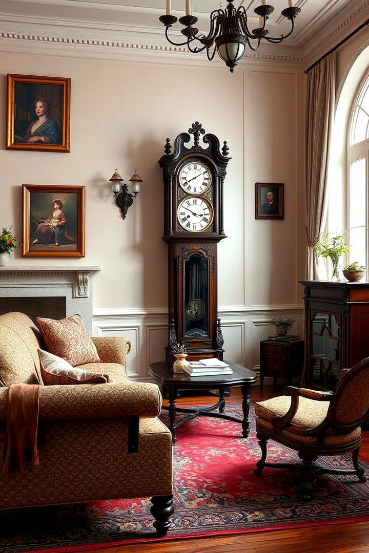 Antique Clocks - 25 Vintage Living Room Ideas