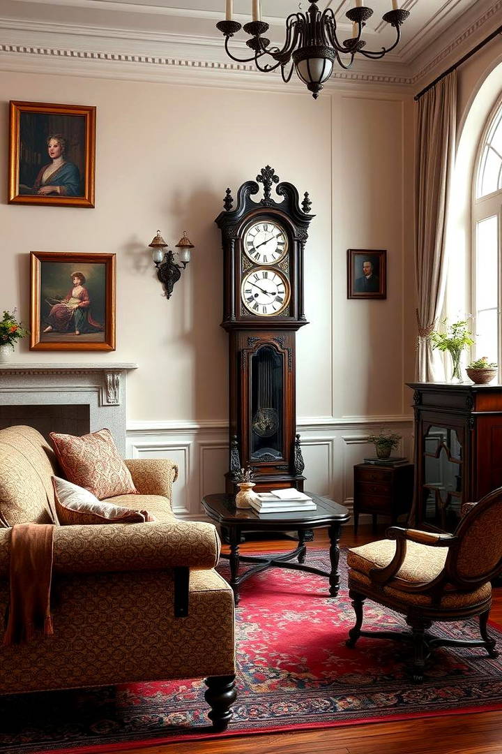 Antique Clocks - 25 Vintage Living Room Ideas