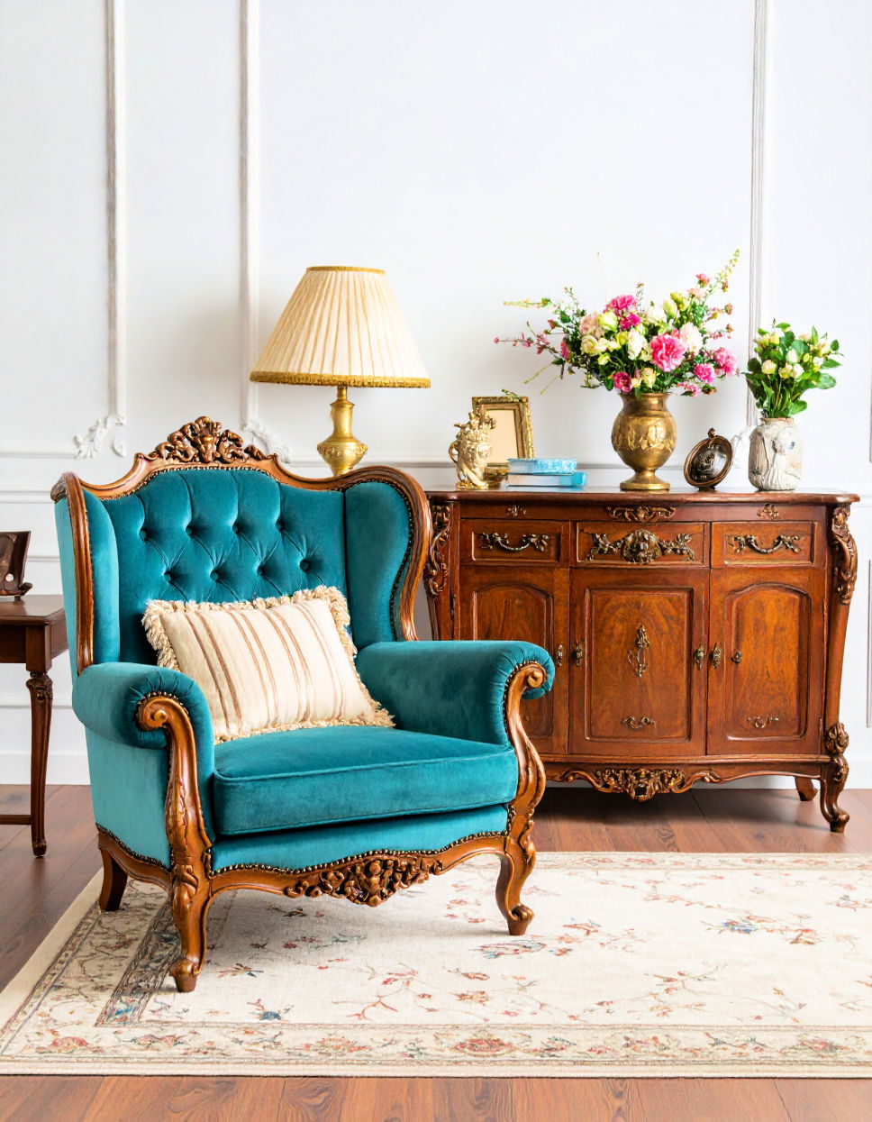 Antique Furniture for a Timeless Touch Traditional Living Room Ideas