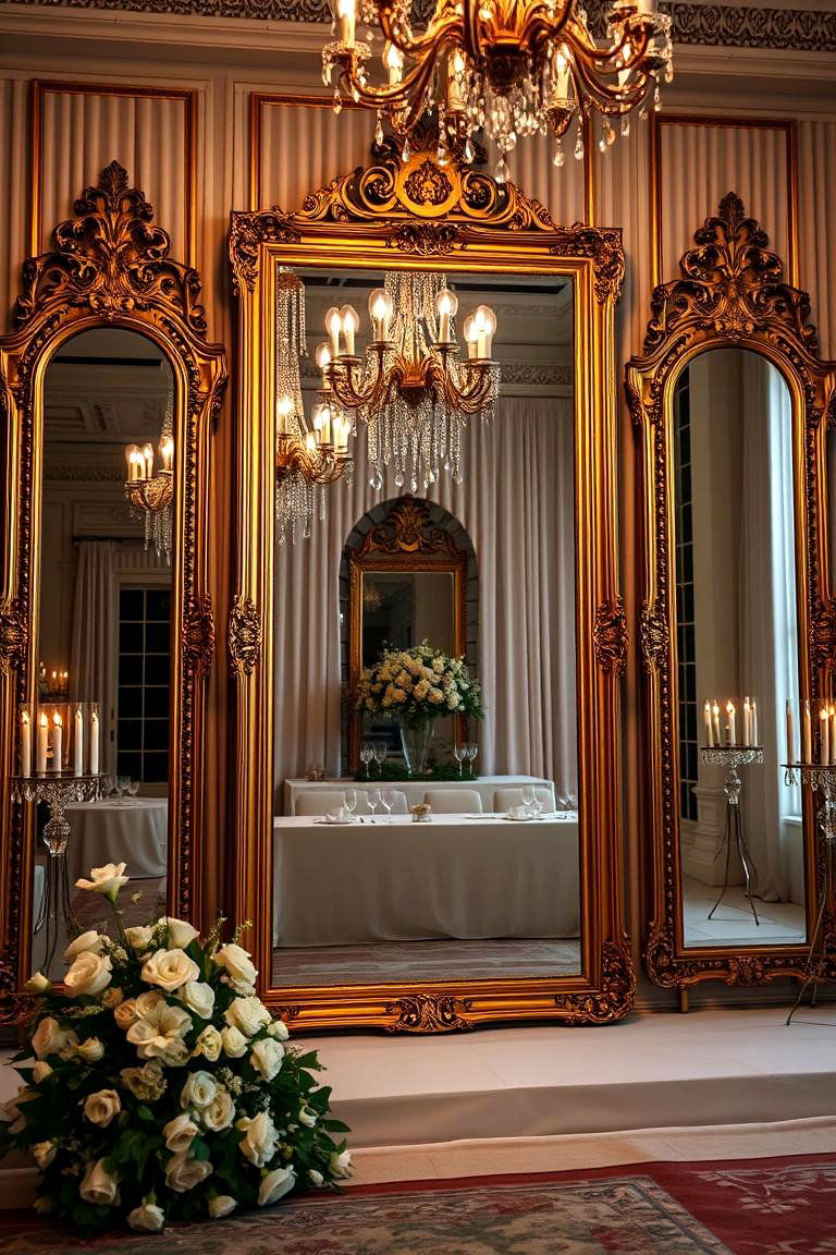Antique Mirrors for Dramatic Wedding Backdrops - 25 Vintage Wedding Ideas