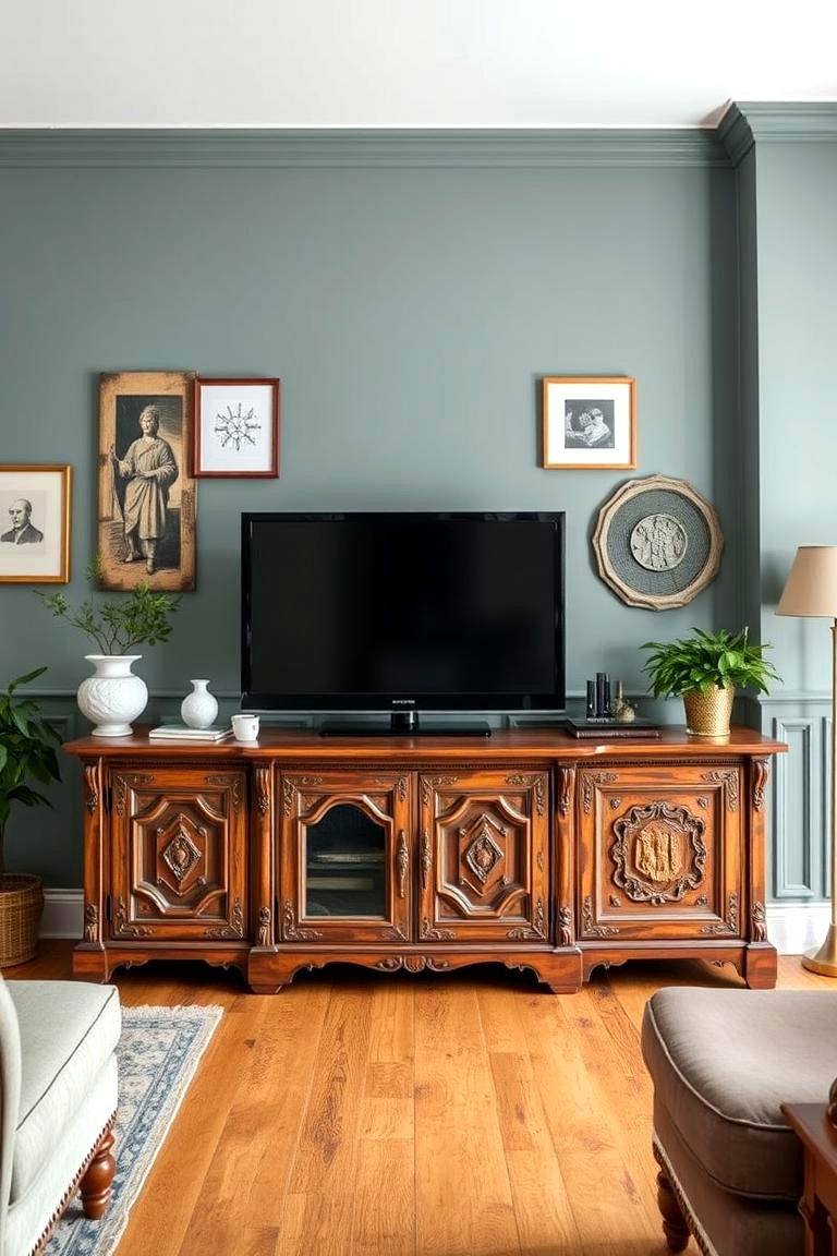 Antique TV Stand for Vintage Appeal - 25 Tv Stand Ideas