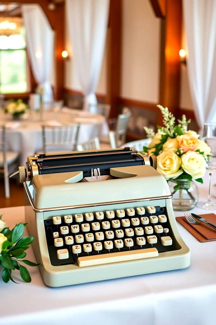 Antique Typewriters for a Unique Guest Book - 25 Vintage Wedding Ideas